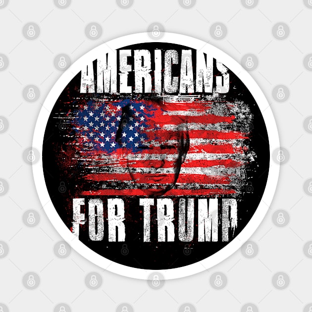 Americans For Trump - Trump 2020 Patriotic Flag Magnet by Family Heritage Gifts